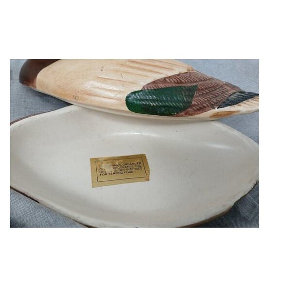 Vintage 1978 Avon Mallard Duck Glass Covered Dishes Set of 2 - Picture 8 of 8